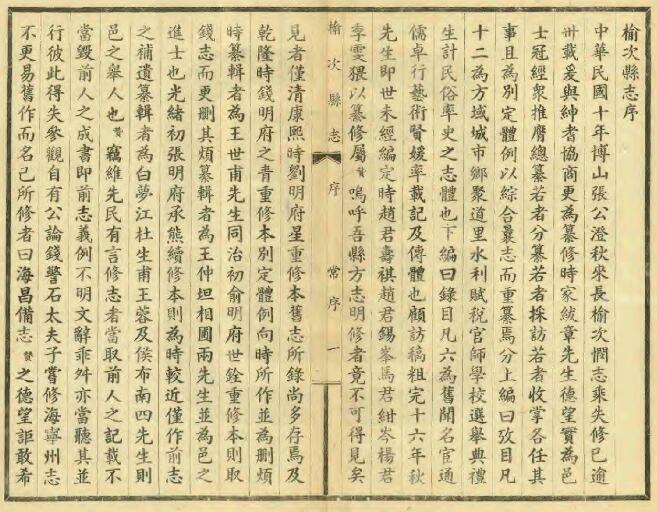山西省晋中市《民国榆次县志》20卷 清张敬颢修 常麟书纂PDF高清电子版影印本下载