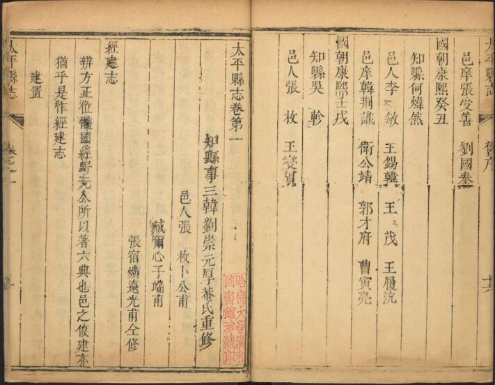 山西省临汾市襄汾县《雍正太平县志》8卷 清张学都纂修PDF高清电子版影印本下载