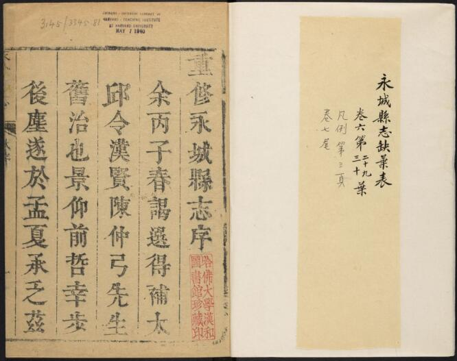 《康熙永城县志》八卷 周正纪修 侯良弼纂PDF电子版下载
