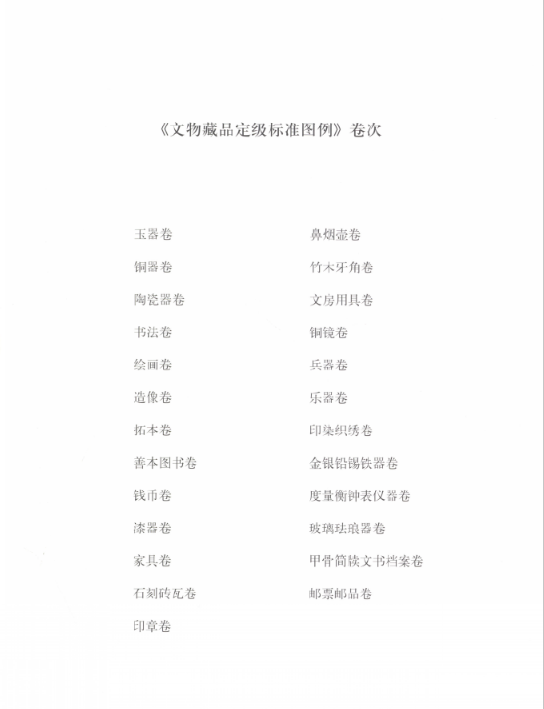 文物藏品定级标准图例（全六册）PDF电子版 百度网盘下载